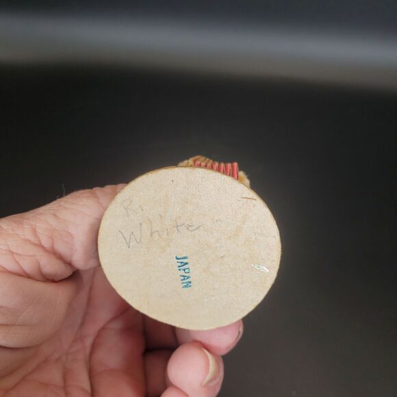 Vintage Pinecone Elf Accordion Player 1950s Christmas Ornament - Picture 3 of 6